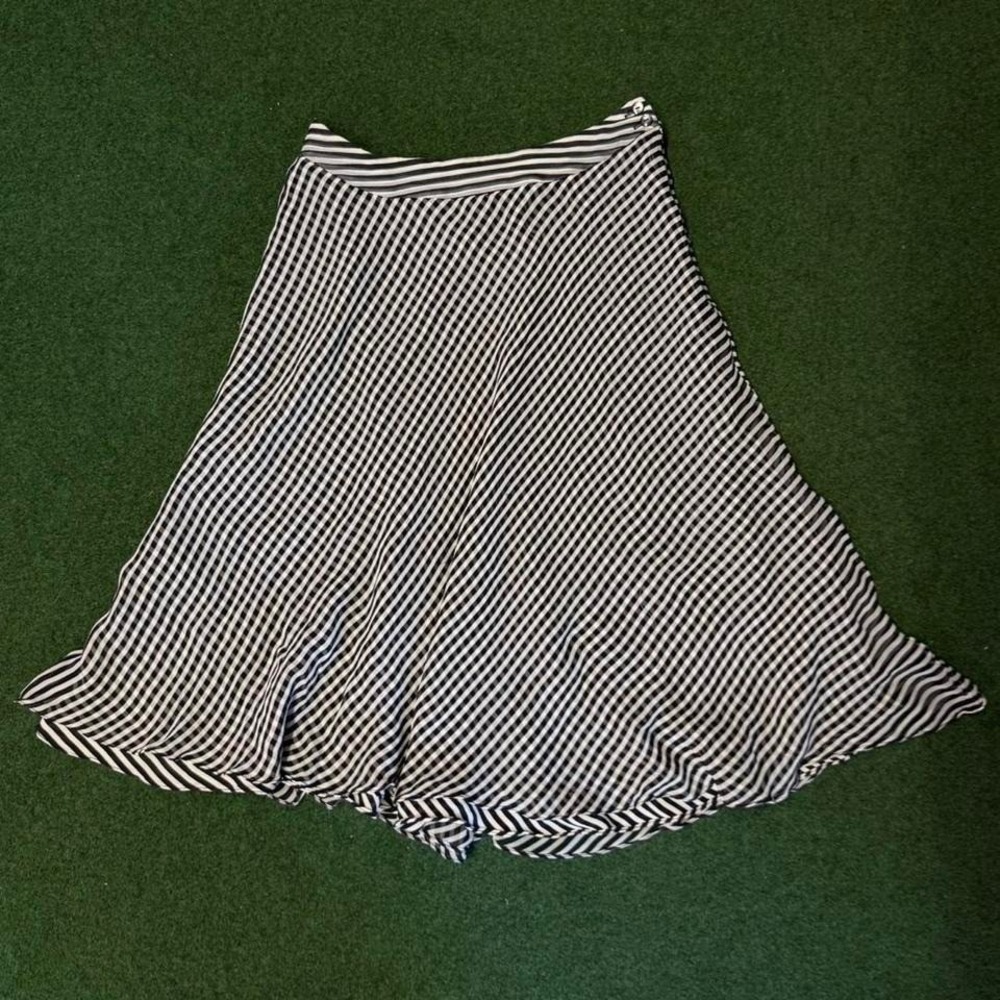 Vintage Jones New York Silk Gingham Skort Size: 4P